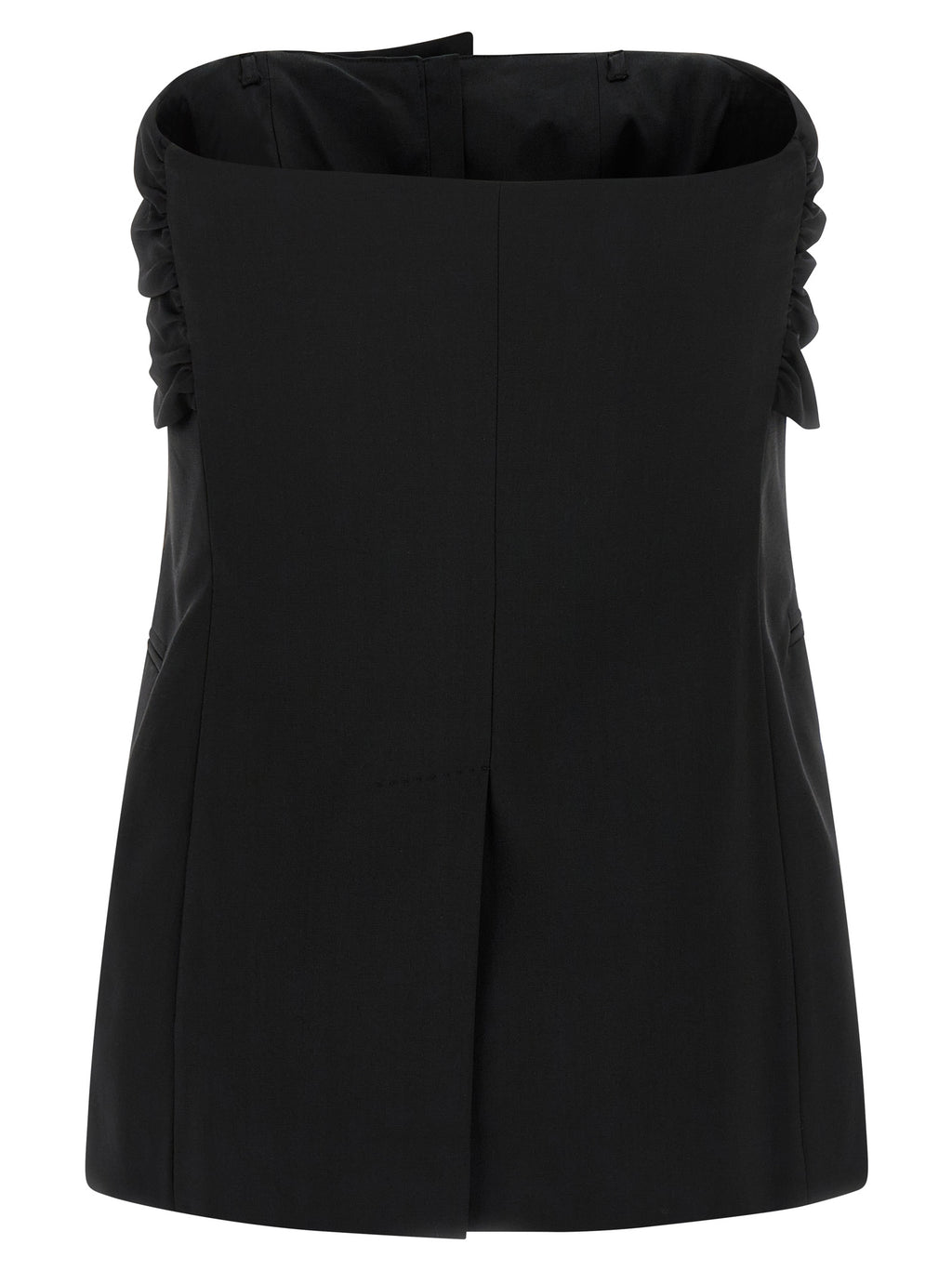 Black Virgin Wool Tank Tops
