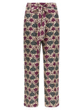 Purple Silk Casual Pants
