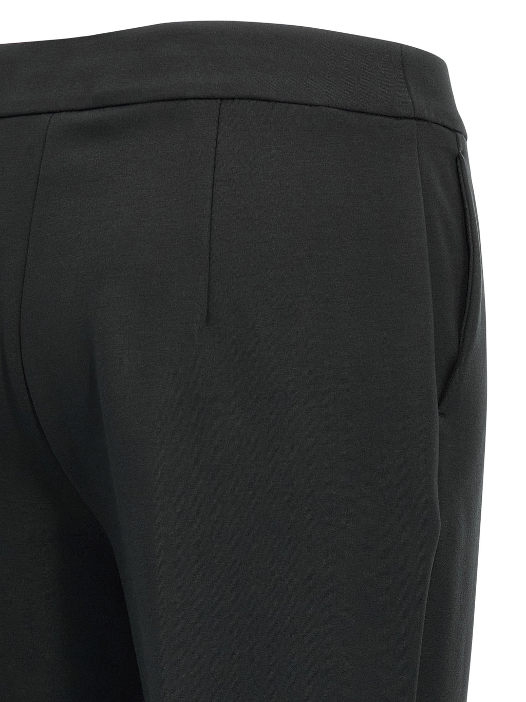 Black Viscose Casual Pants