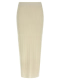 White Cashmere Midi Skirt