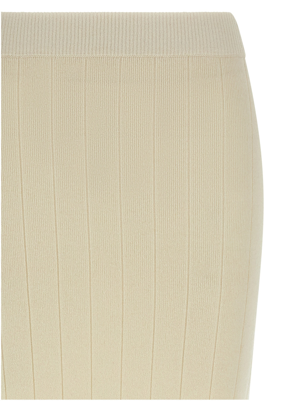 White Cashmere Midi Skirt
