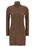 Gray Cashmere Short Dress