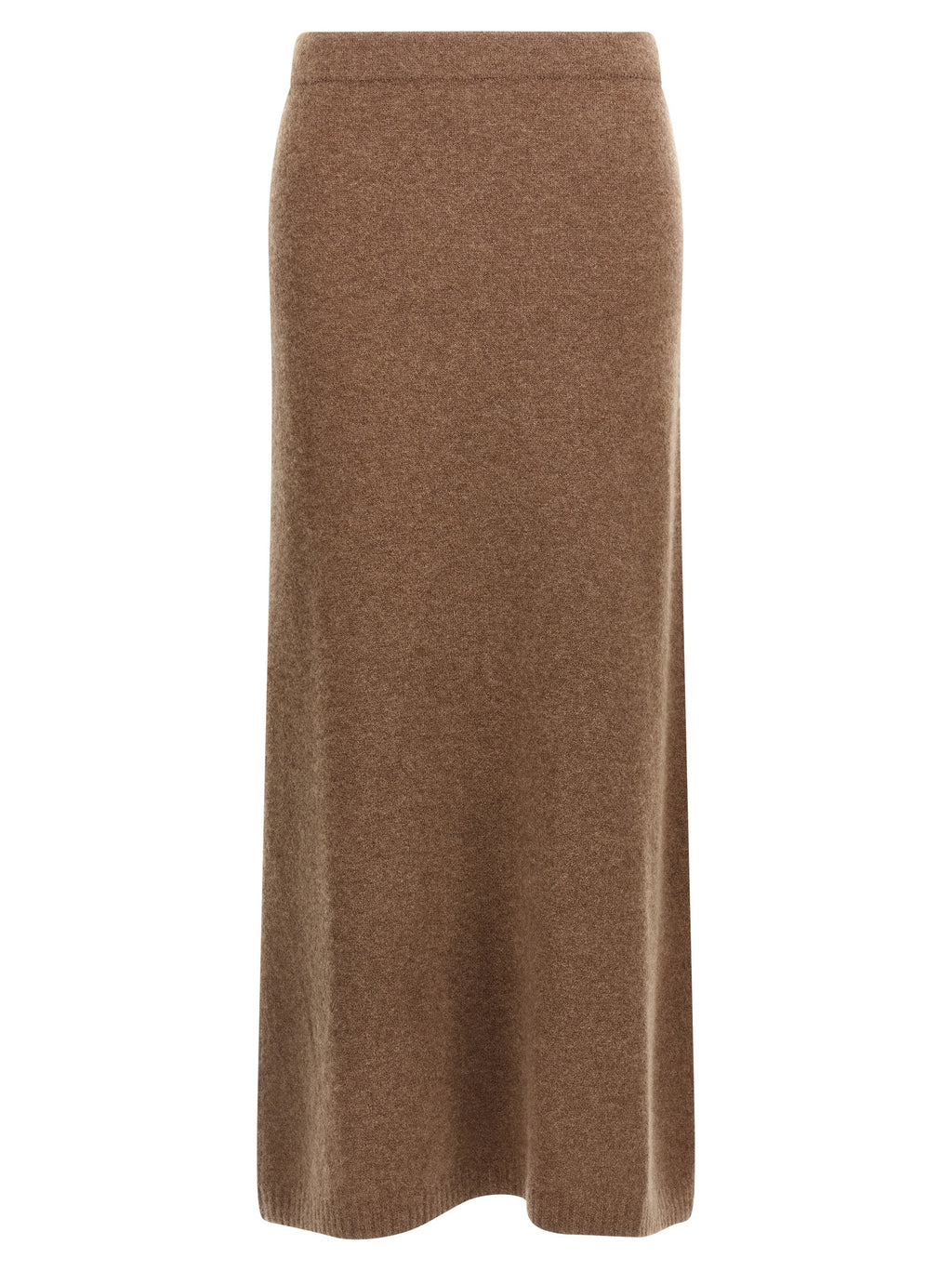 Gray Cashmere Midi Skirt