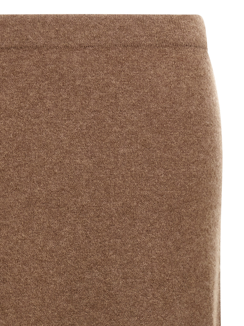 Gray Cashmere Midi Skirt