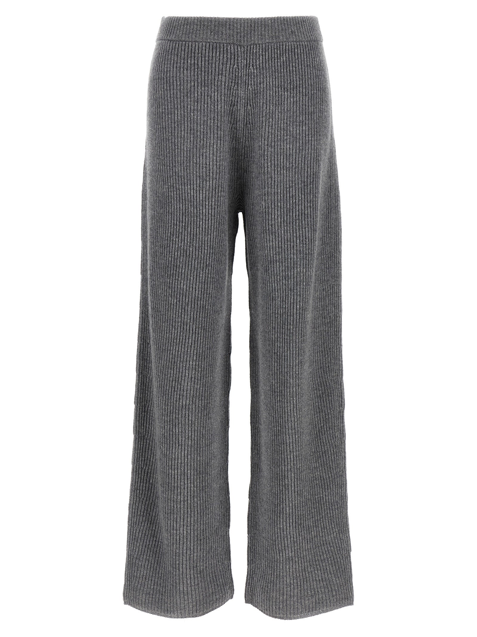 Gray Wool Casual Pants