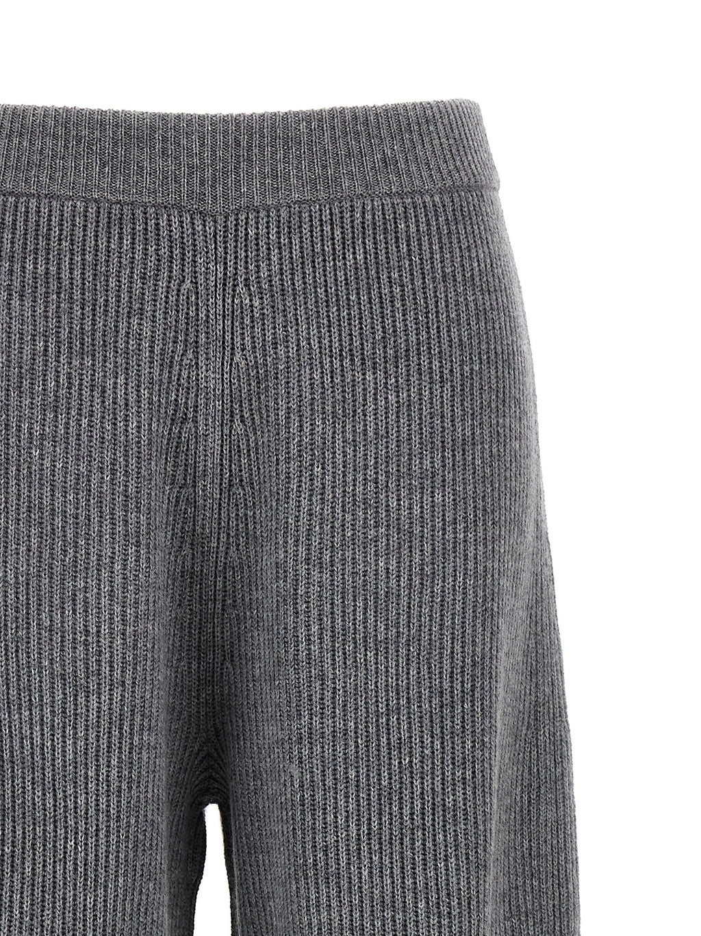 Gray Wool Casual Pants
