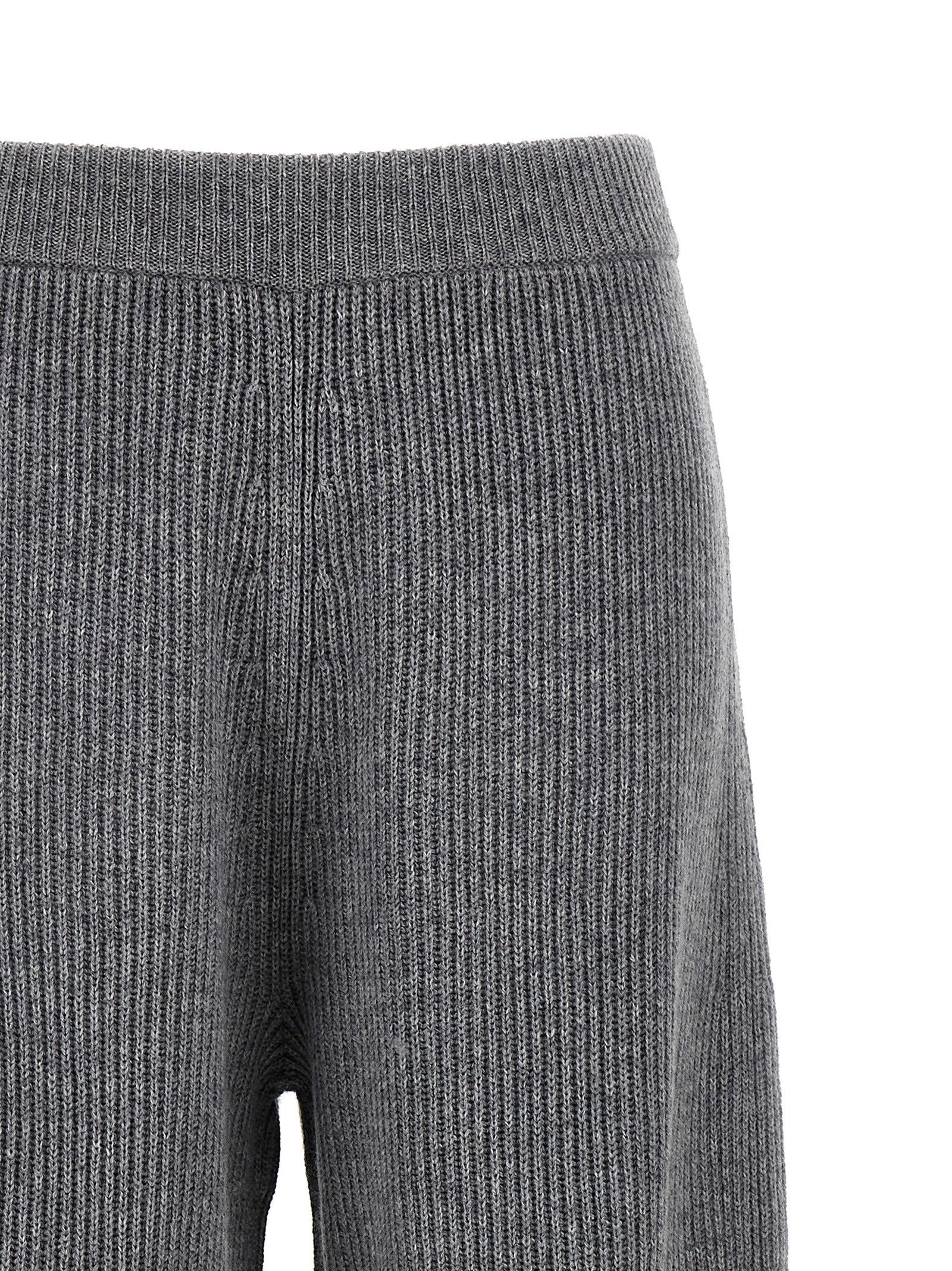 Gray Wool Casual Pants