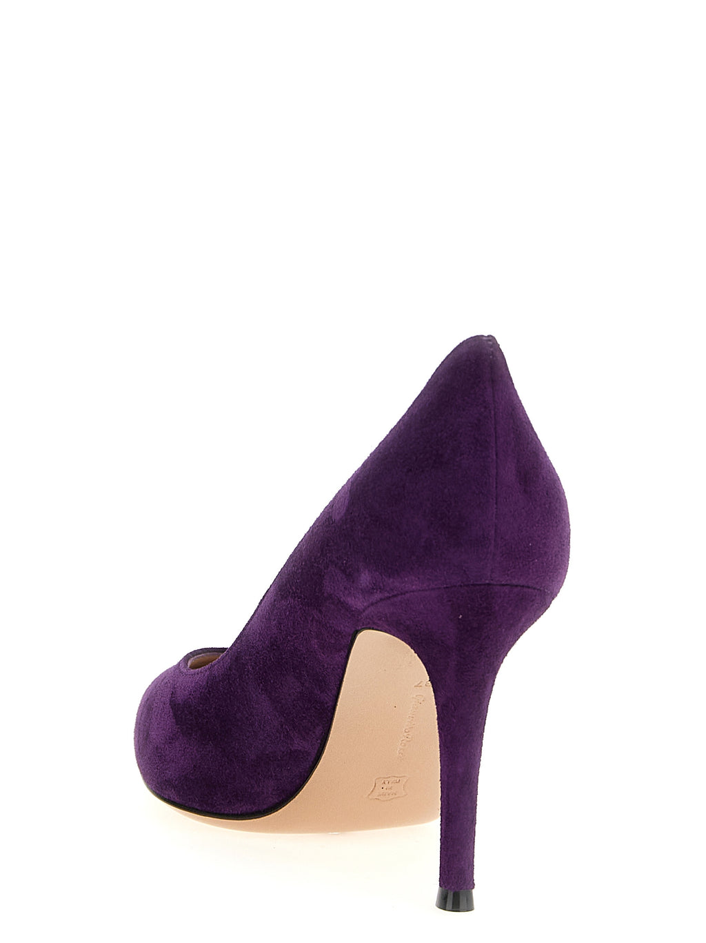 Purple Suede Leather High Heel Pumps