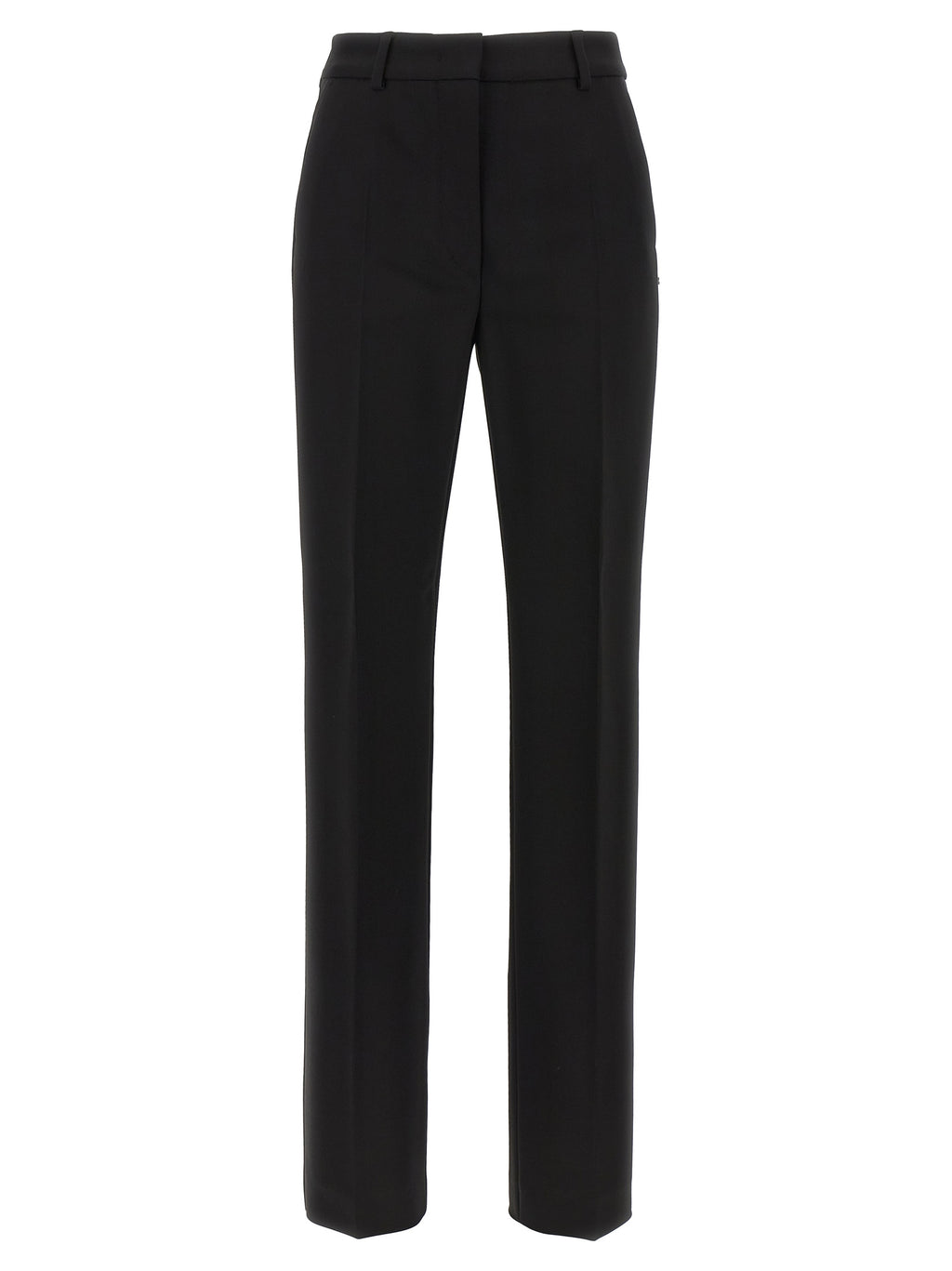 Black Viscose Casual Pants