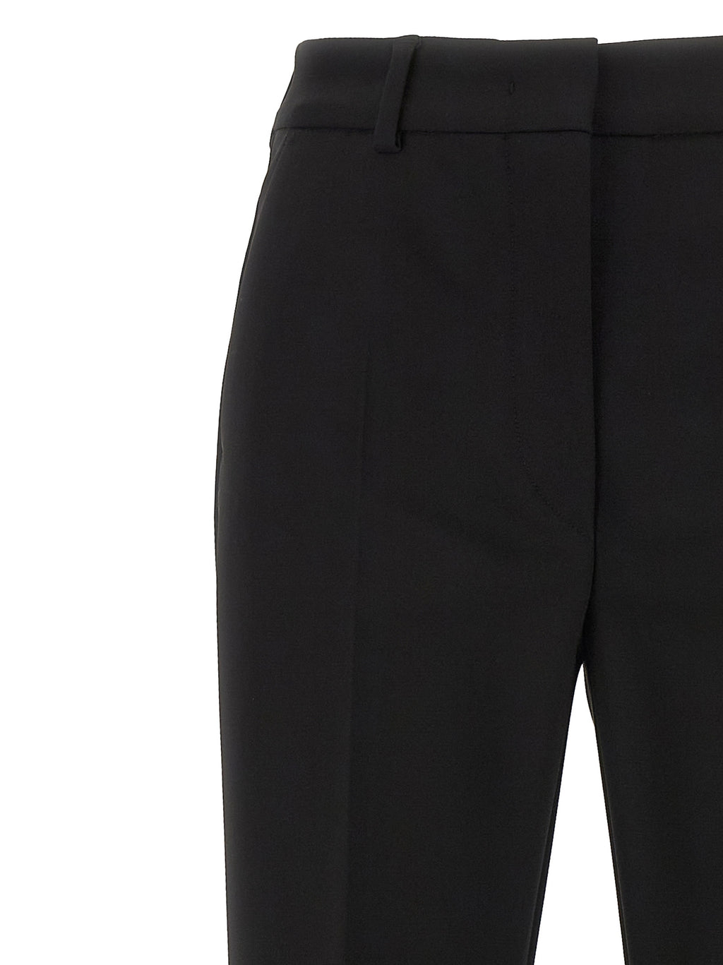 Black Viscose Casual Pants