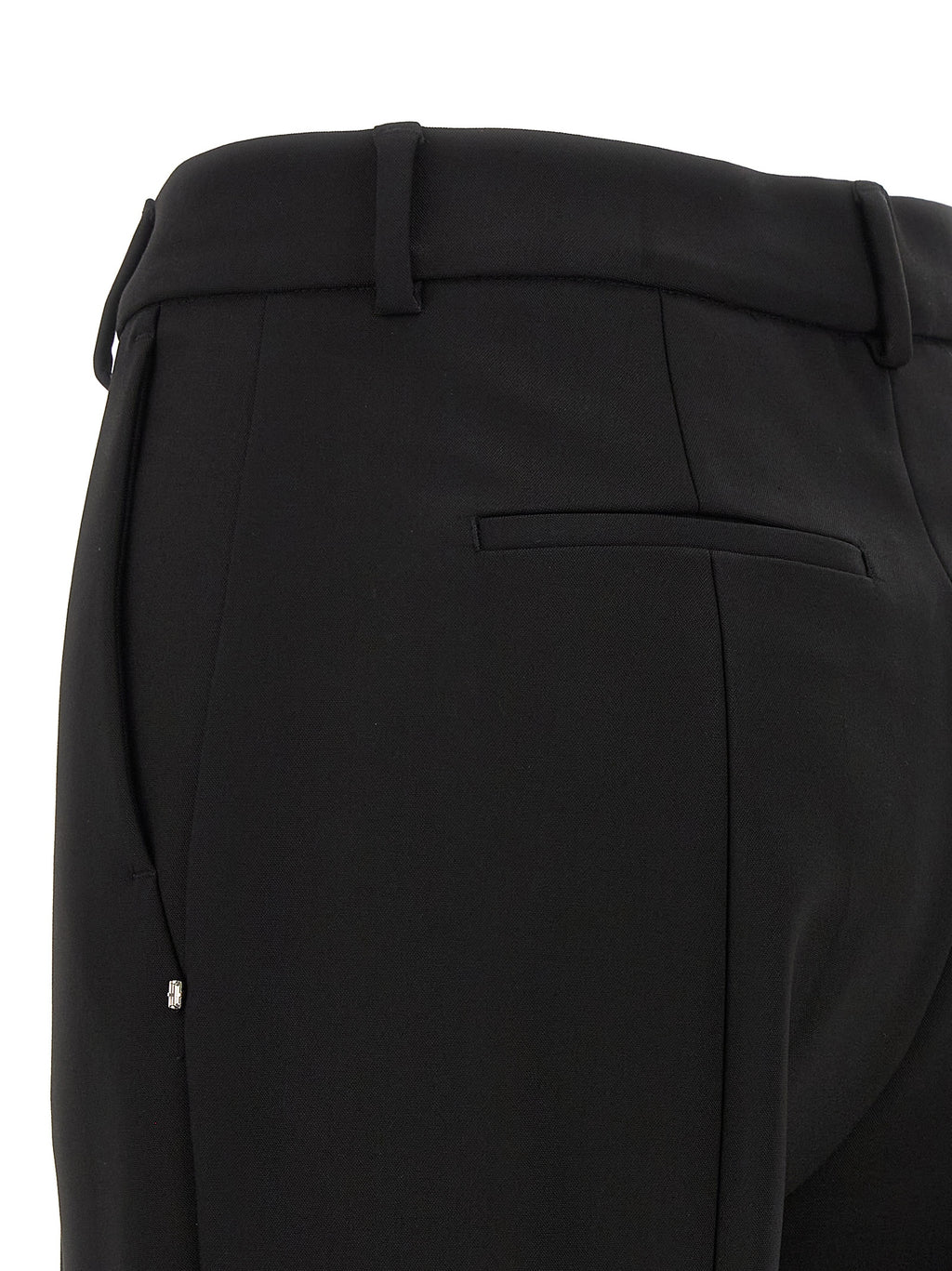 Black Viscose Casual Pants