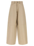 Beige Leather Pants