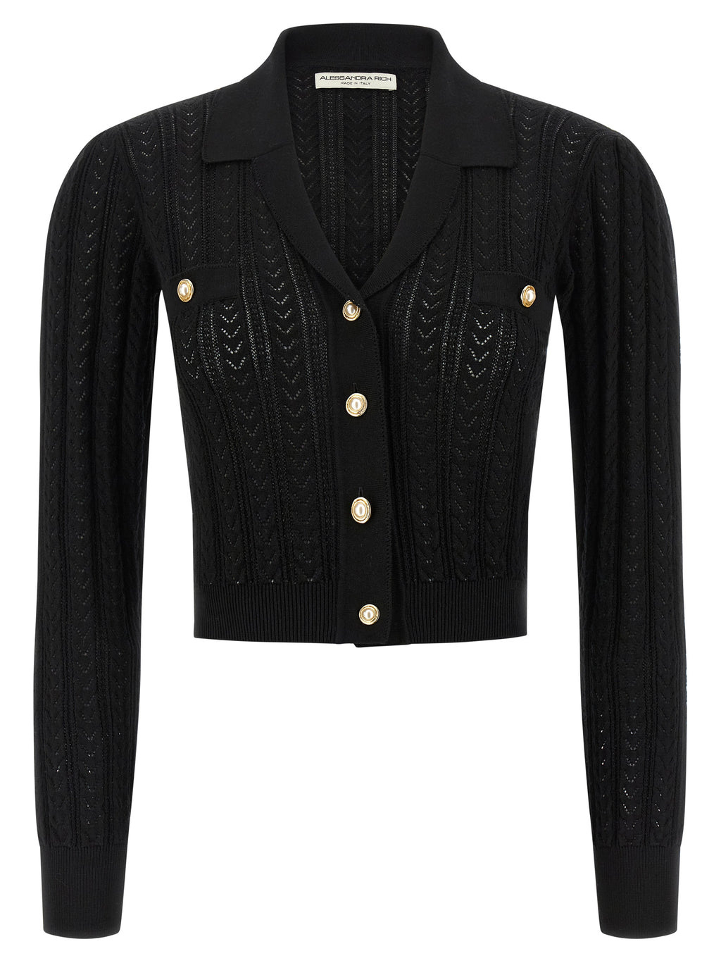 Black Cotton Cardigan