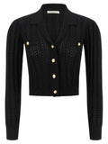 Black Cotton Cardigan