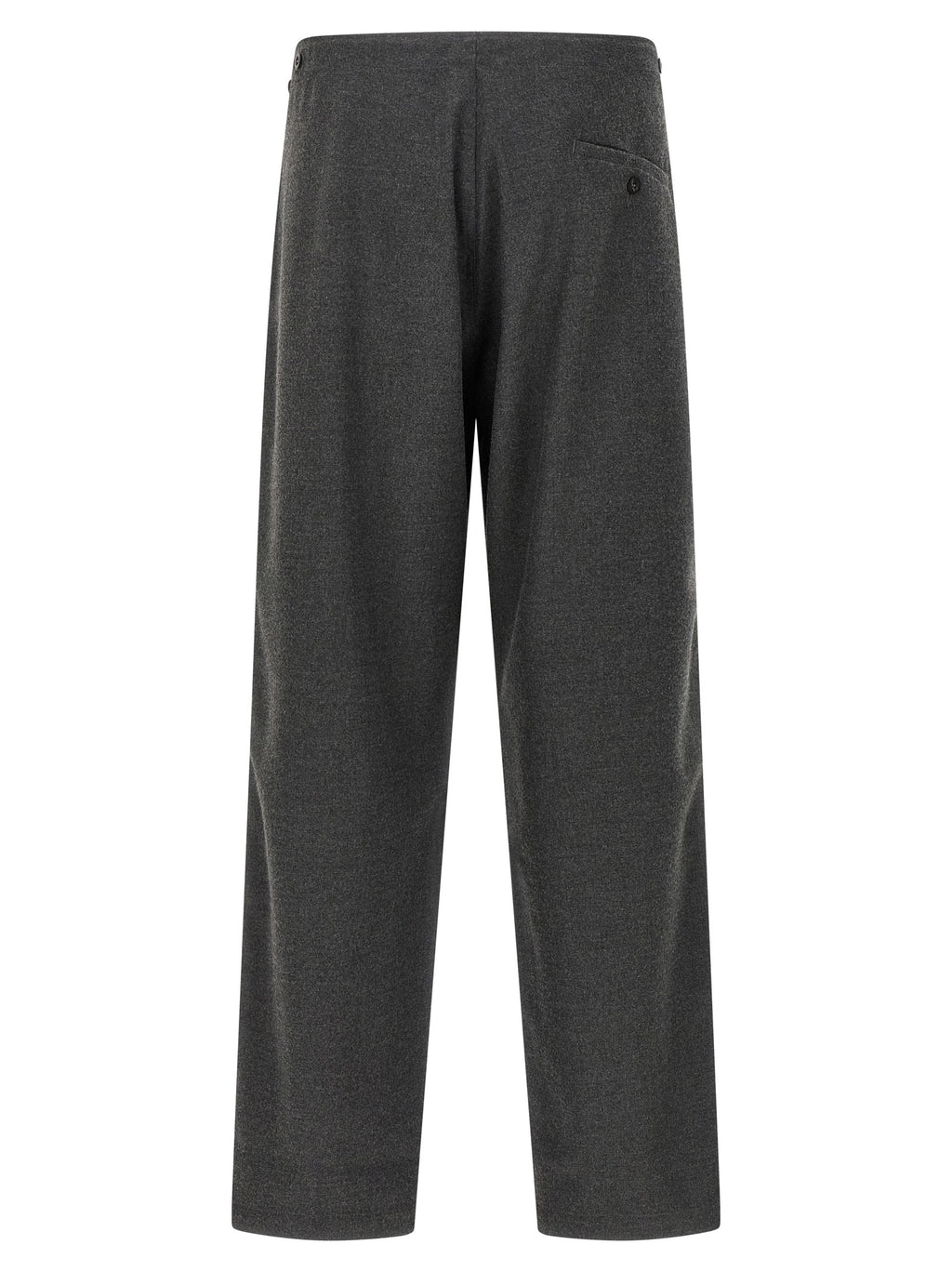 Gray Polyester Casual Pants