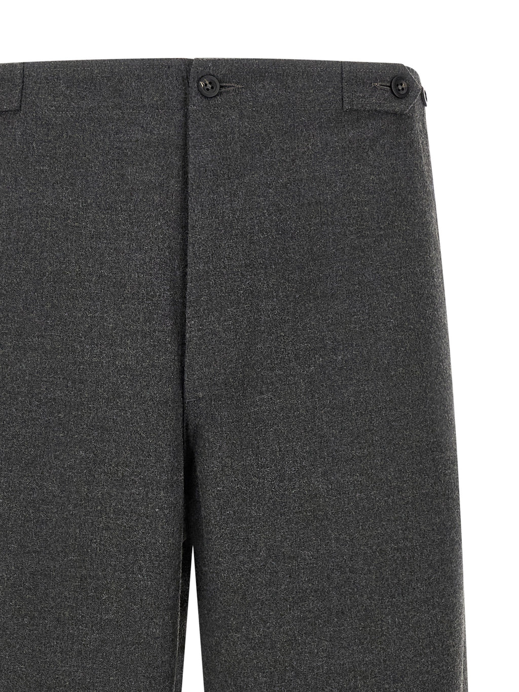 Gray Polyester Casual Pants