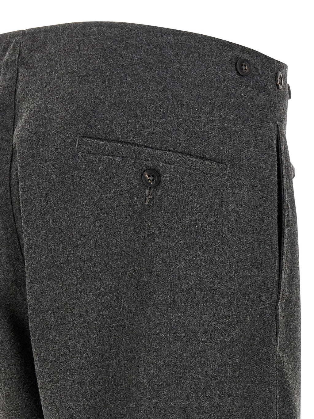 Gray Polyester Casual Pants