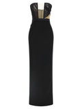 Black Viscose Long Dress