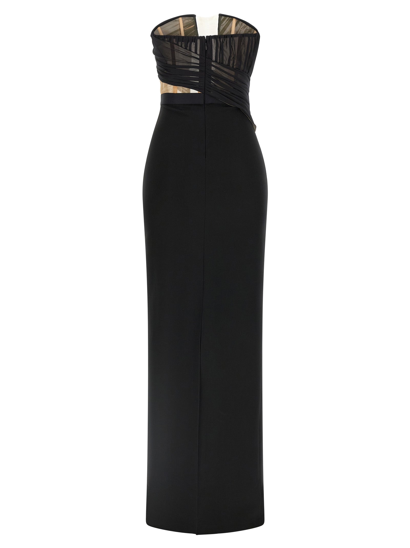 Black Viscose Long Dress