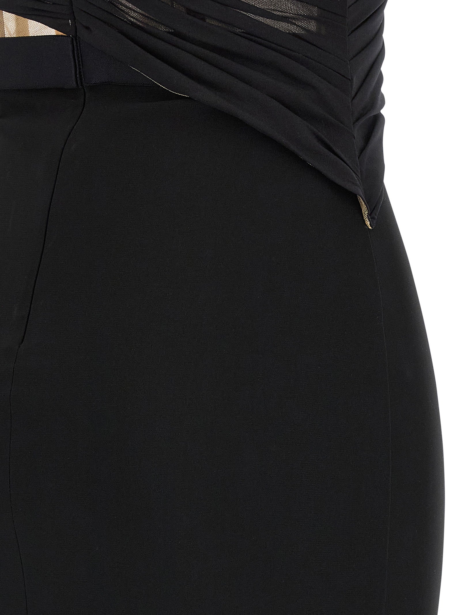 Black Viscose Long Dress