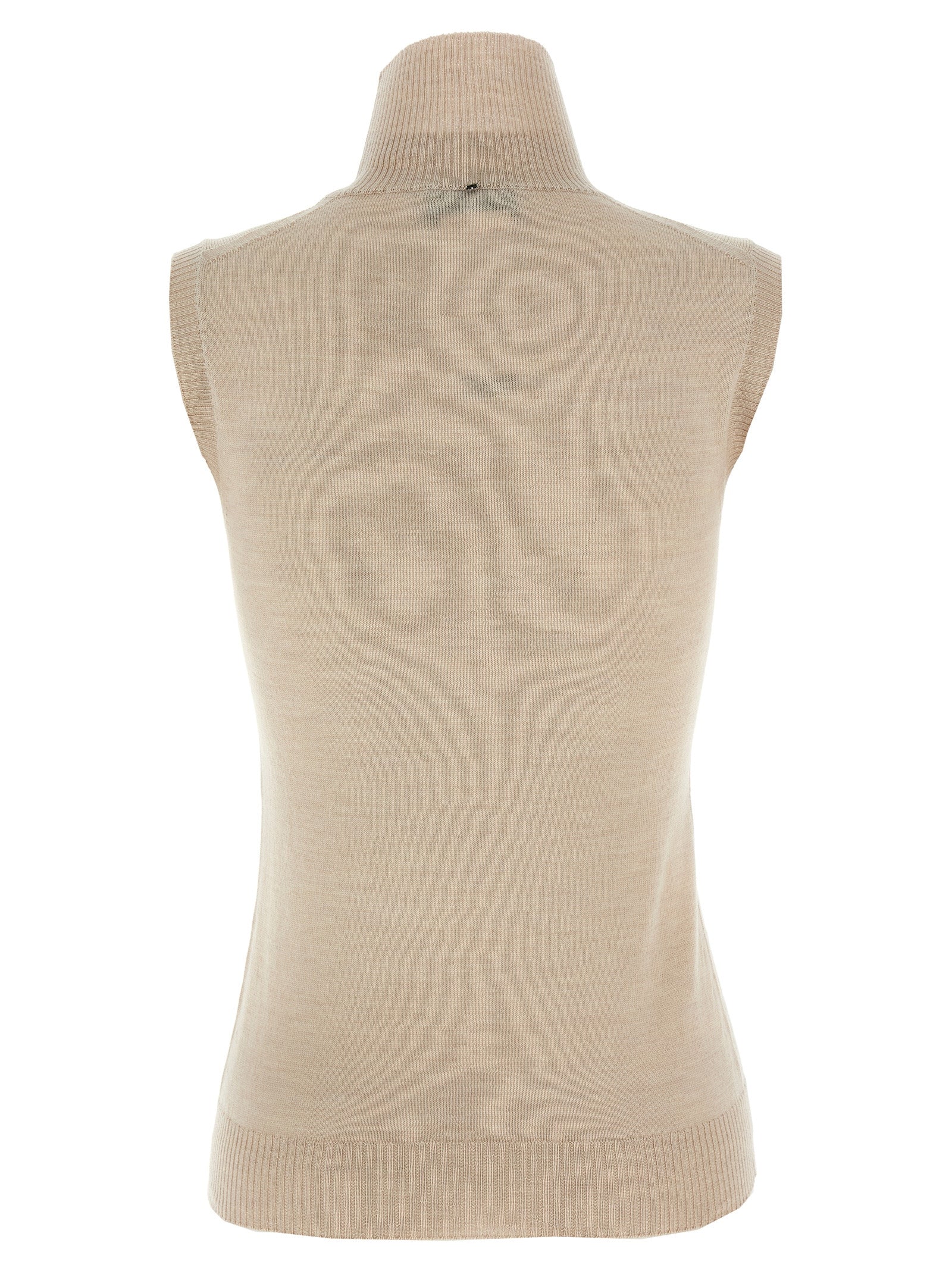 Beige Virgin Wool Cardigan