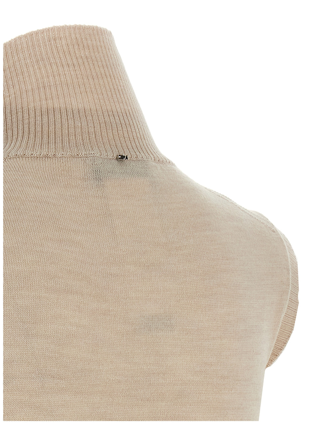 Beige Virgin Wool Cardigan