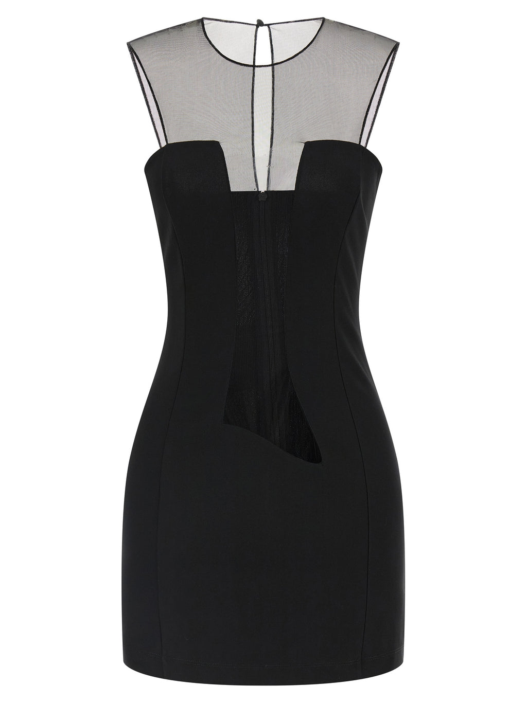 Black Viscose Short Dress