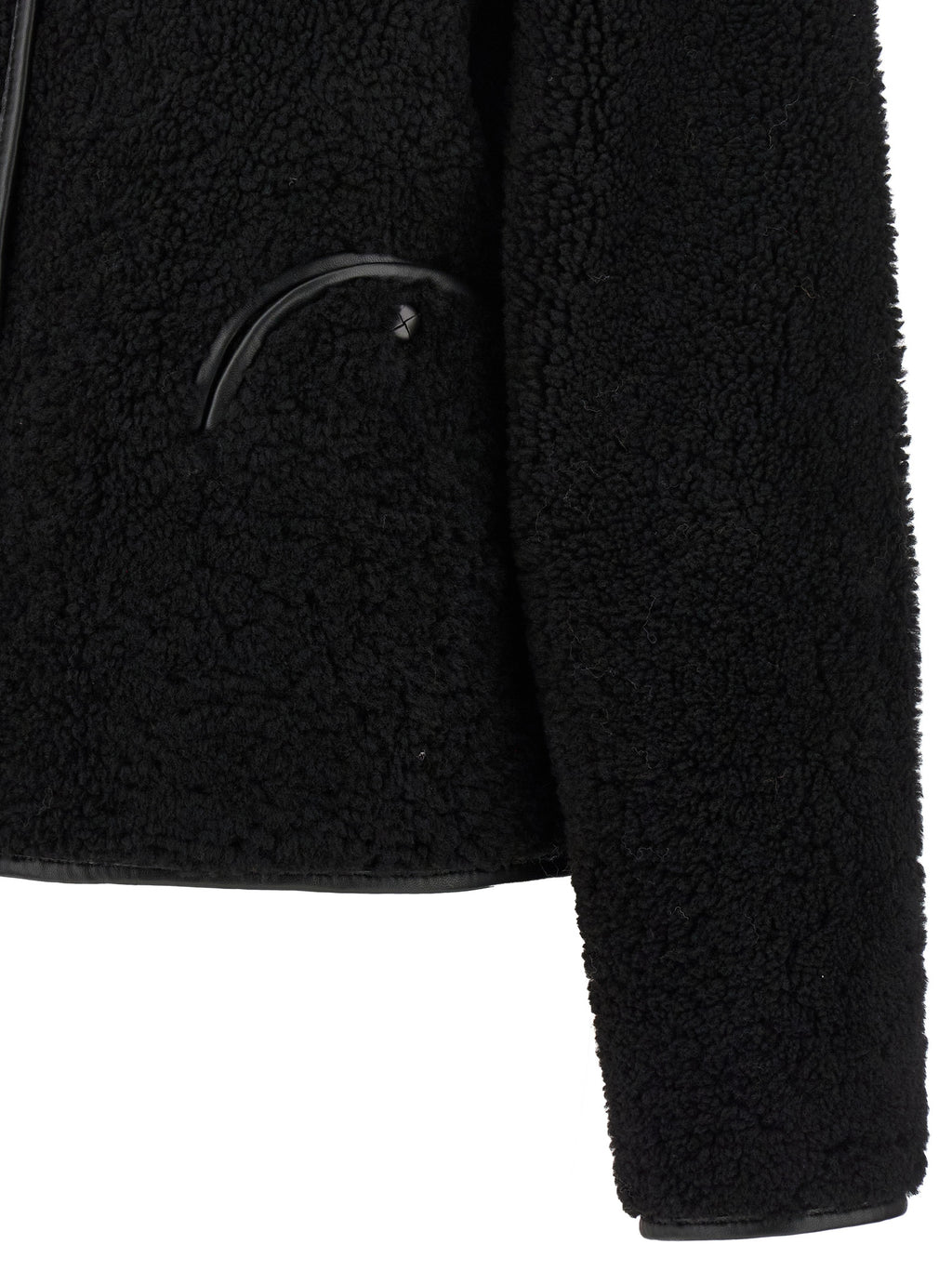 Black Lamb Leather Shell Jacket