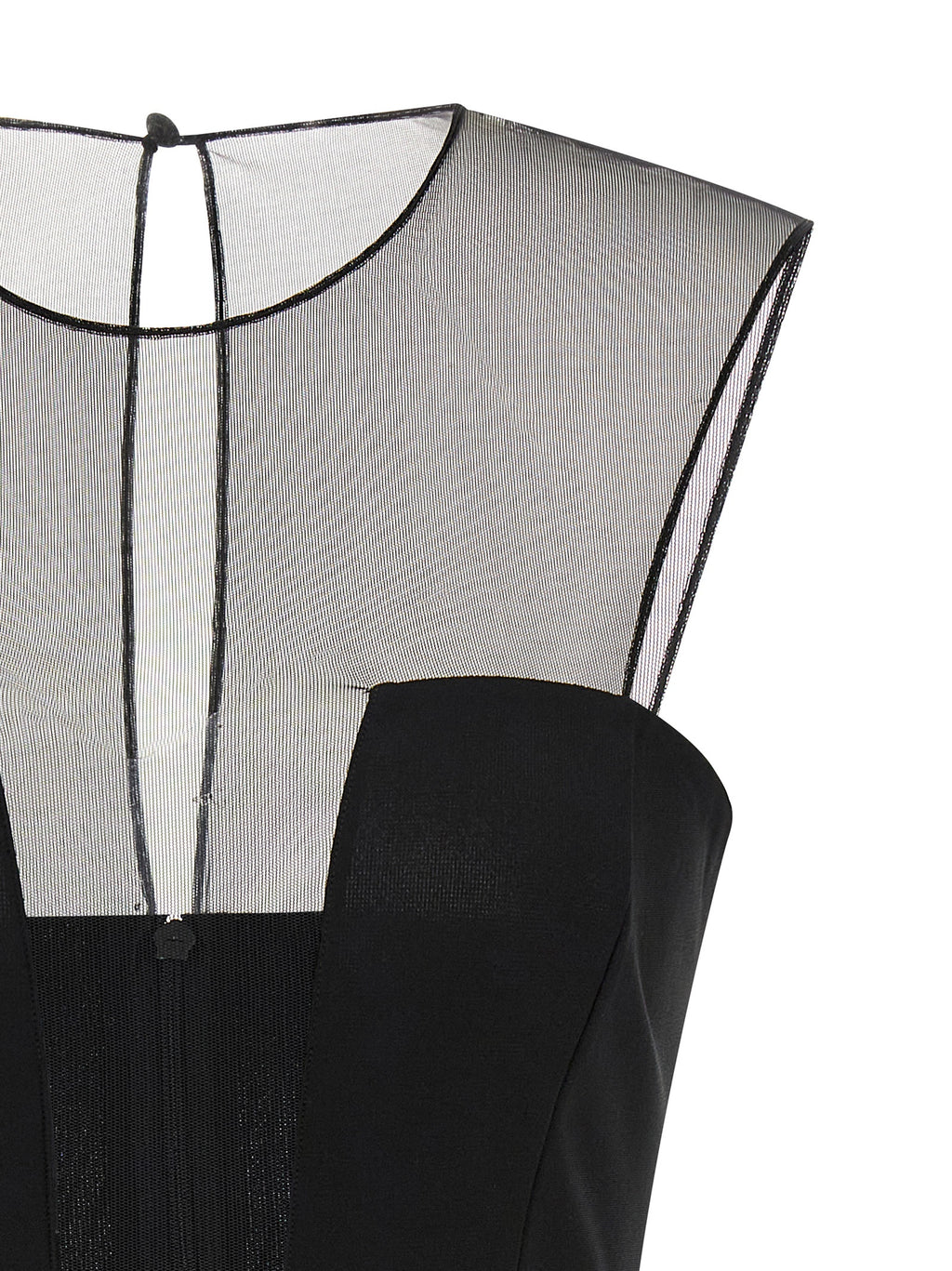 Black Viscose Short Dress