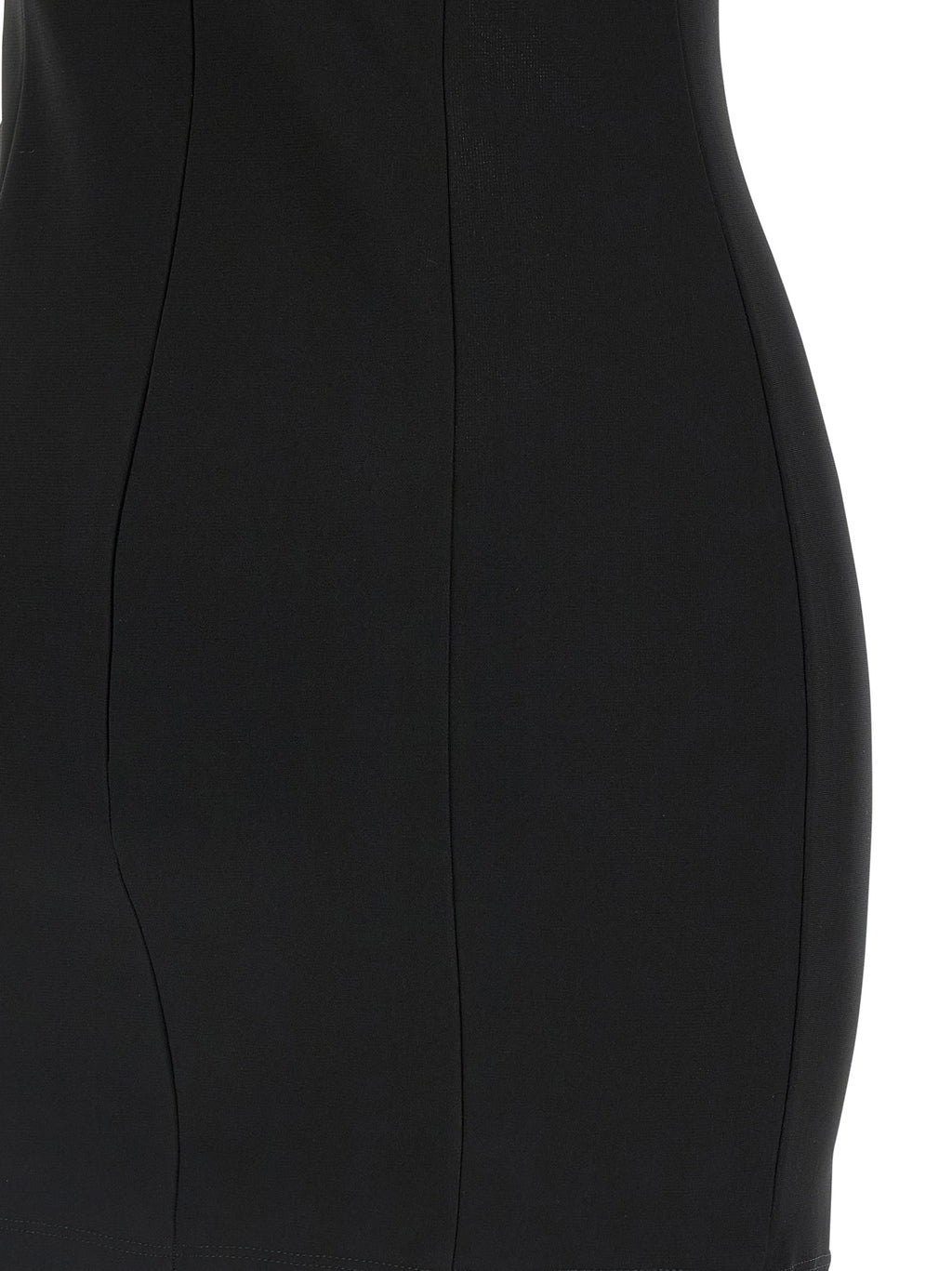 Black Viscose Short Dress