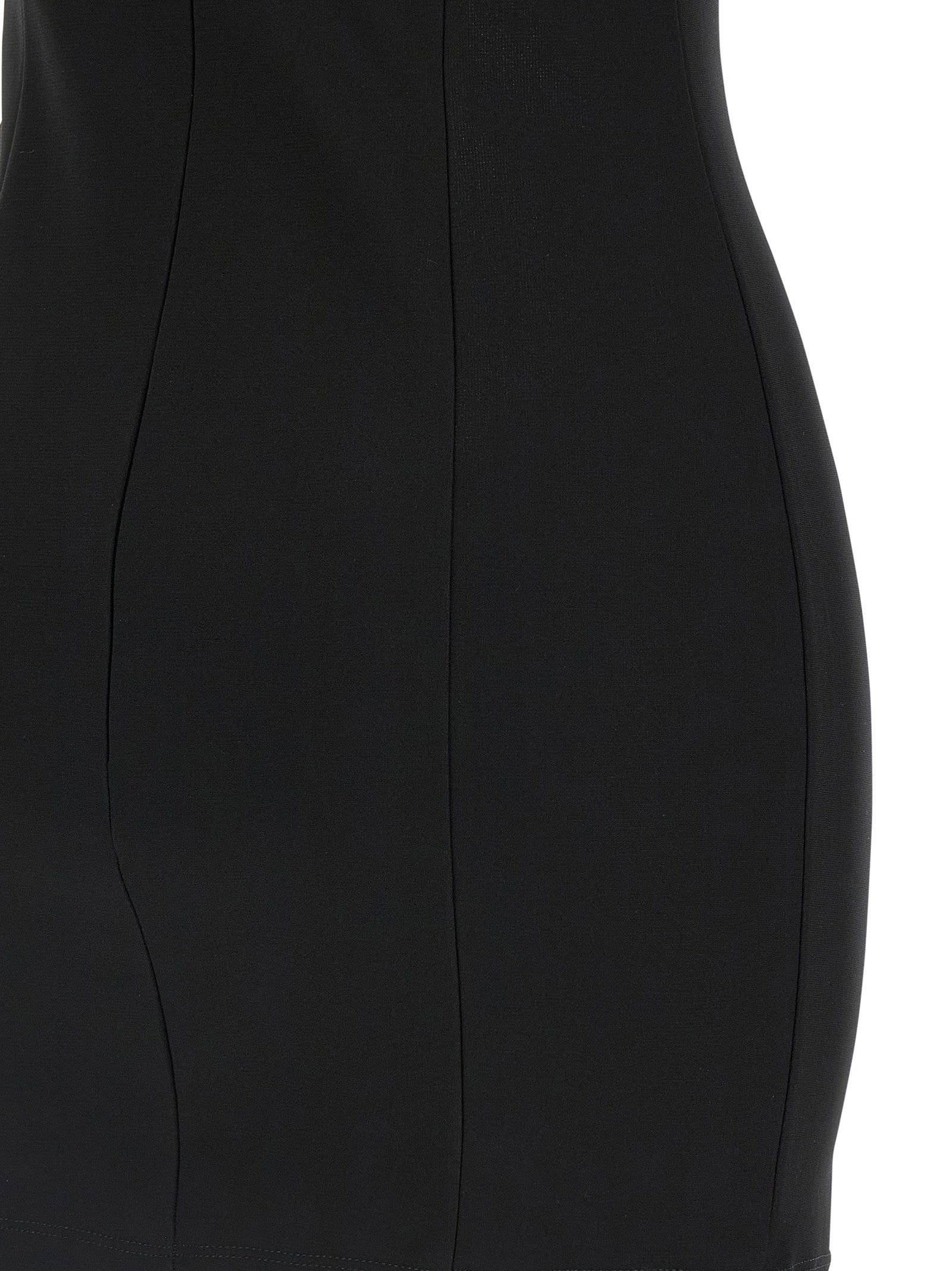 Black Viscose Short Dress