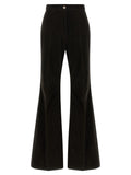 Brown Cotton Flared Pants