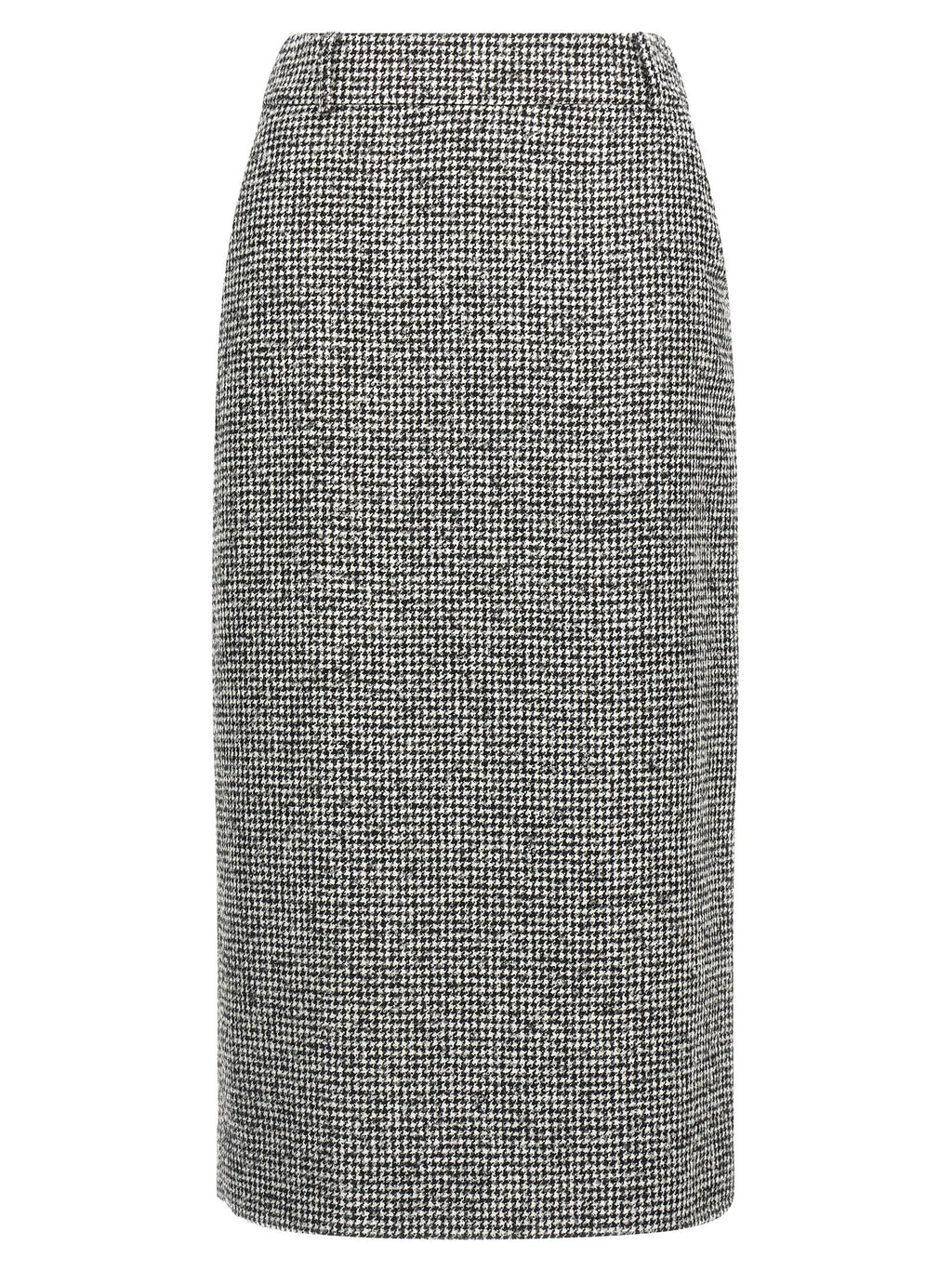 Bicolor Wool Midi Skirt