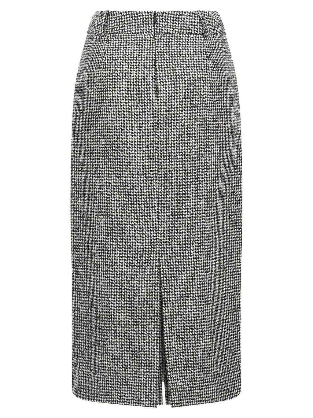 Bicolor Wool Midi Skirt