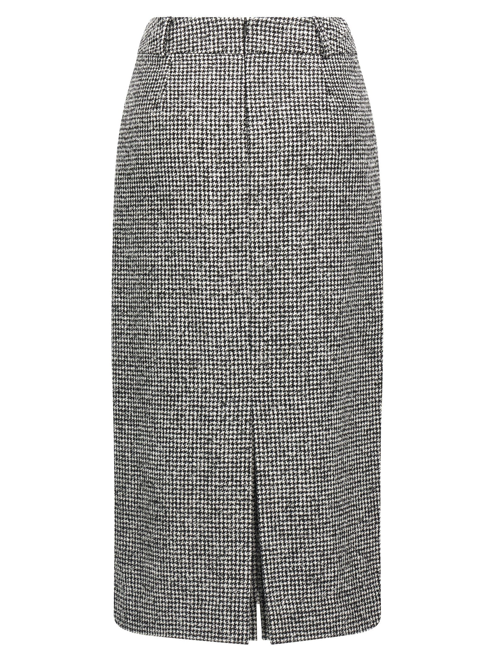 Bicolor Wool Midi Skirt