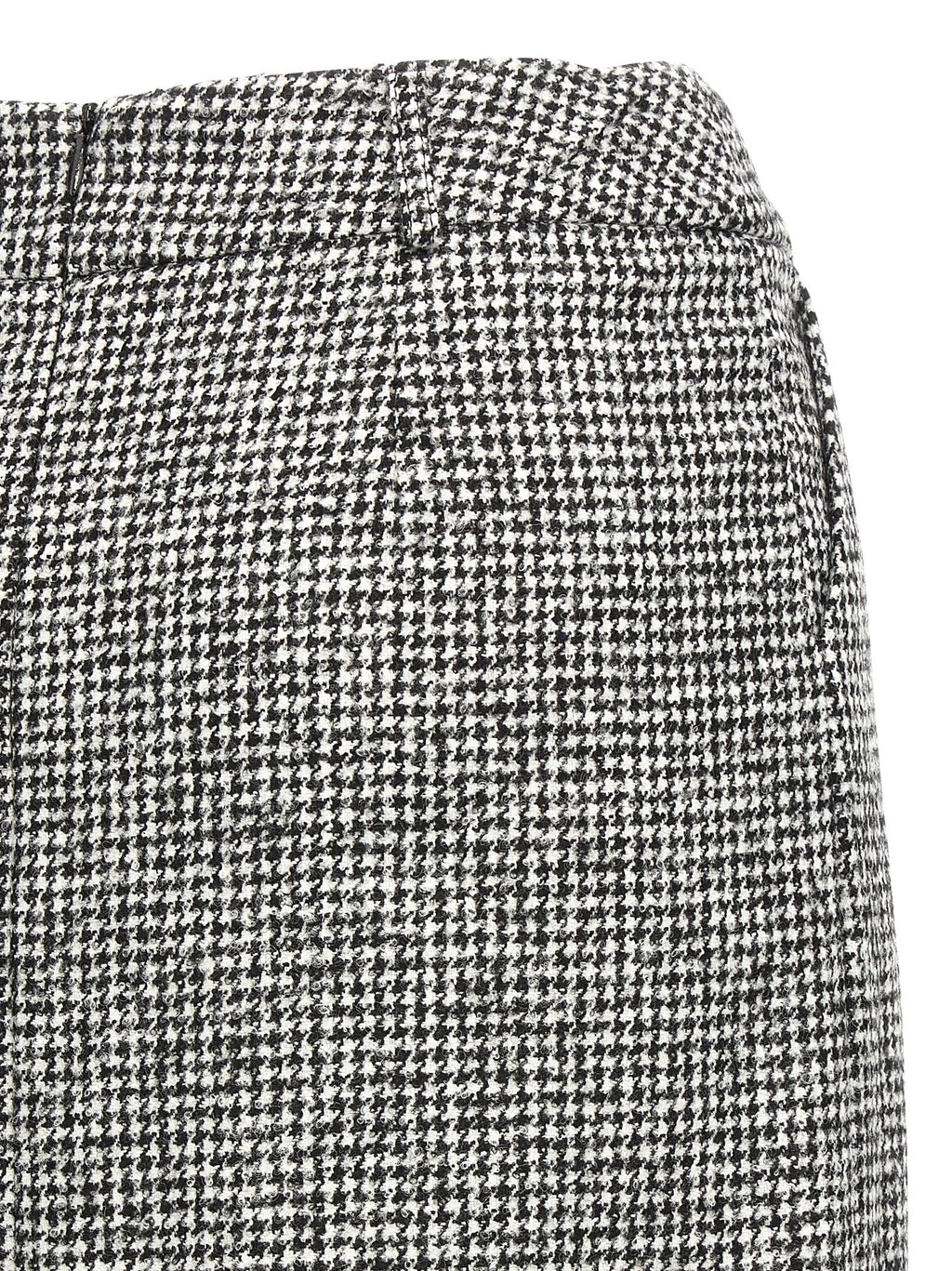 Bicolor Wool Midi Skirt