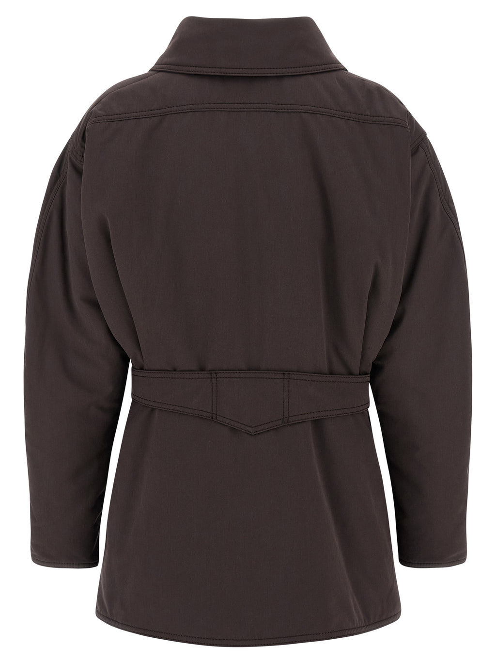 Brown Polyester Parka