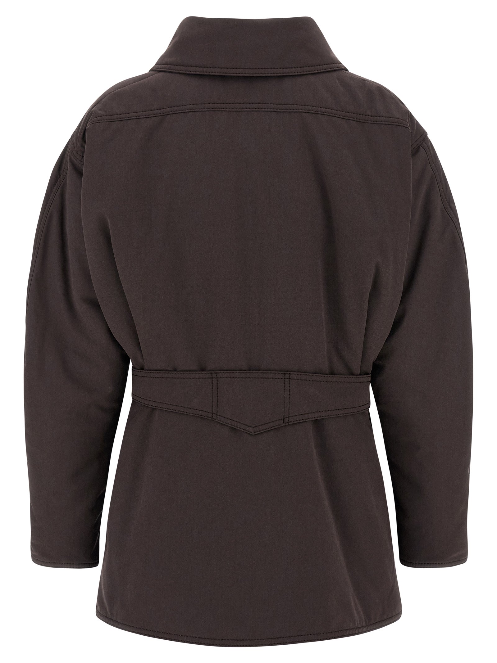 Brown Polyester Parka