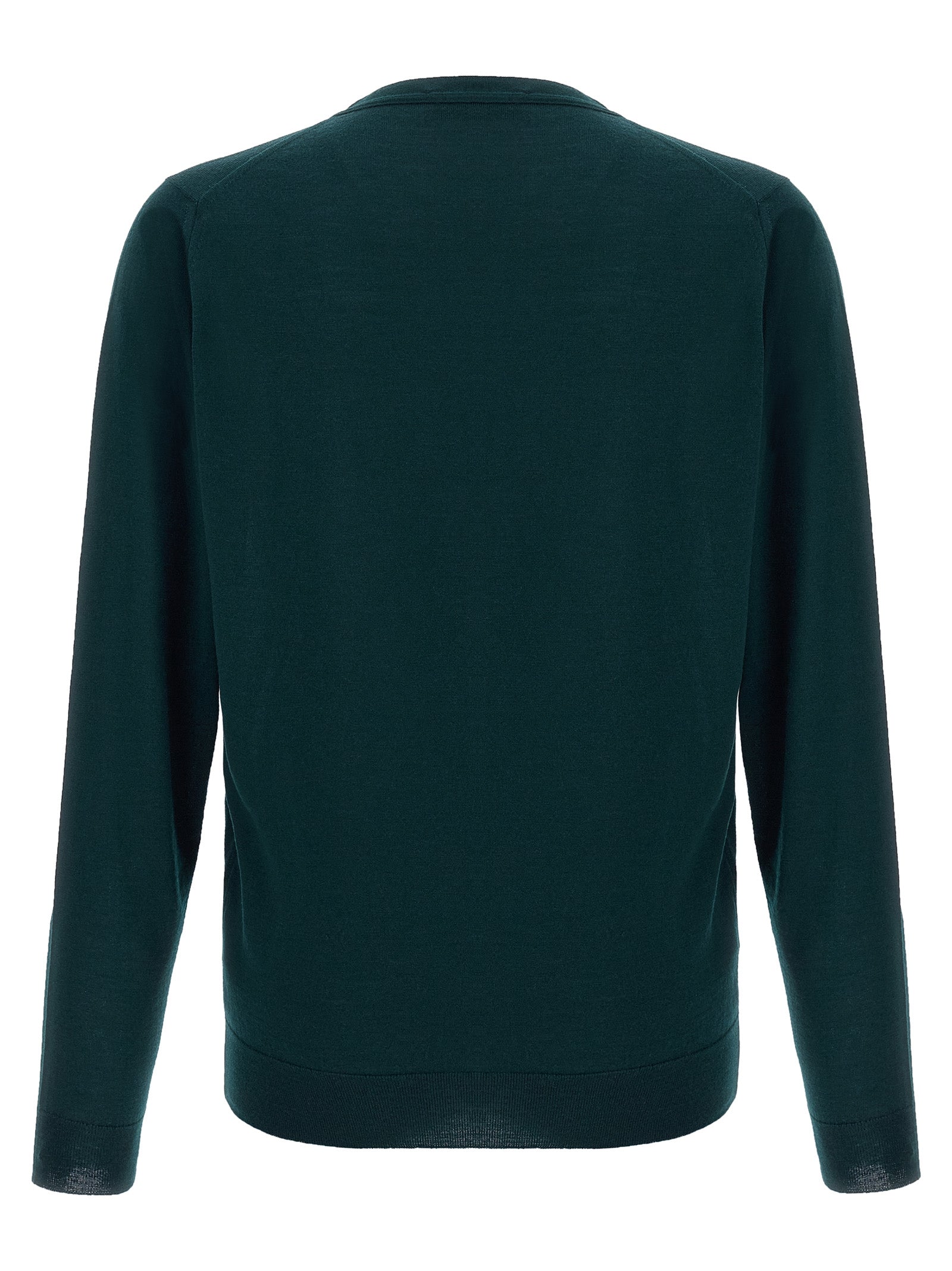 Bicolor Merino Wool Cardigan