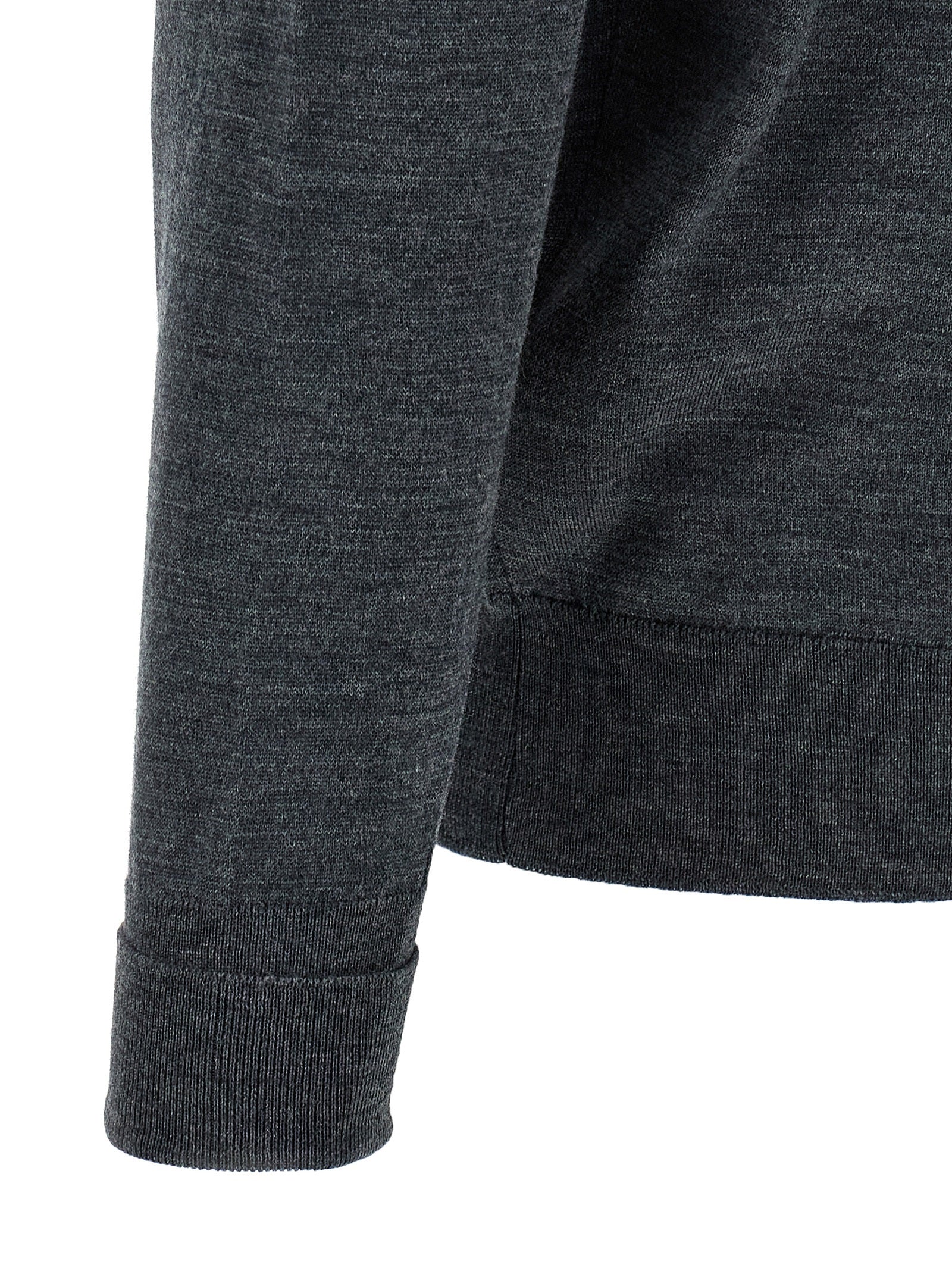 Gray Merino Wool Cardigan