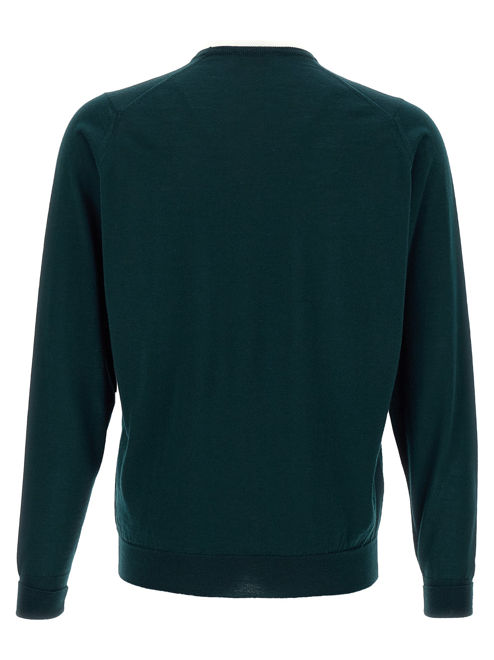 Bicolor Merino Wool Cardigan