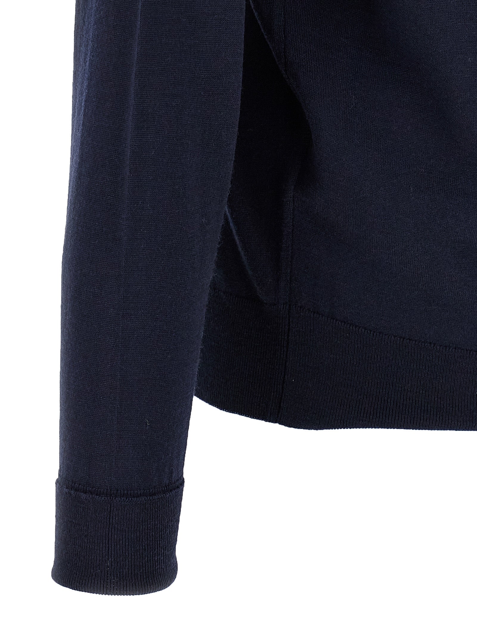 Blue Merino Wool Cardigan