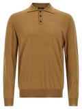 Beige Cashmere Polo Shirt