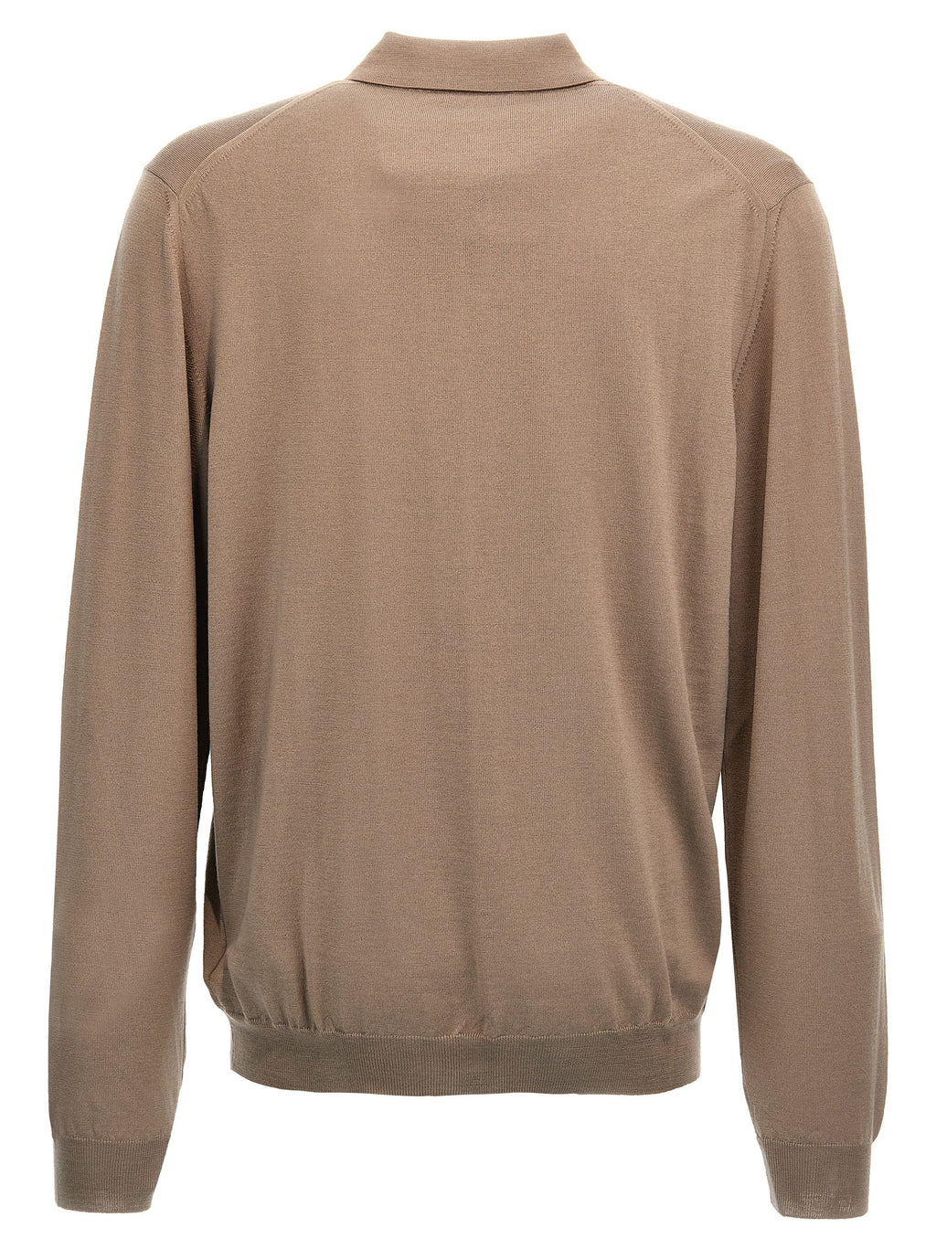 Beige Virgin Wool Polo Shirt