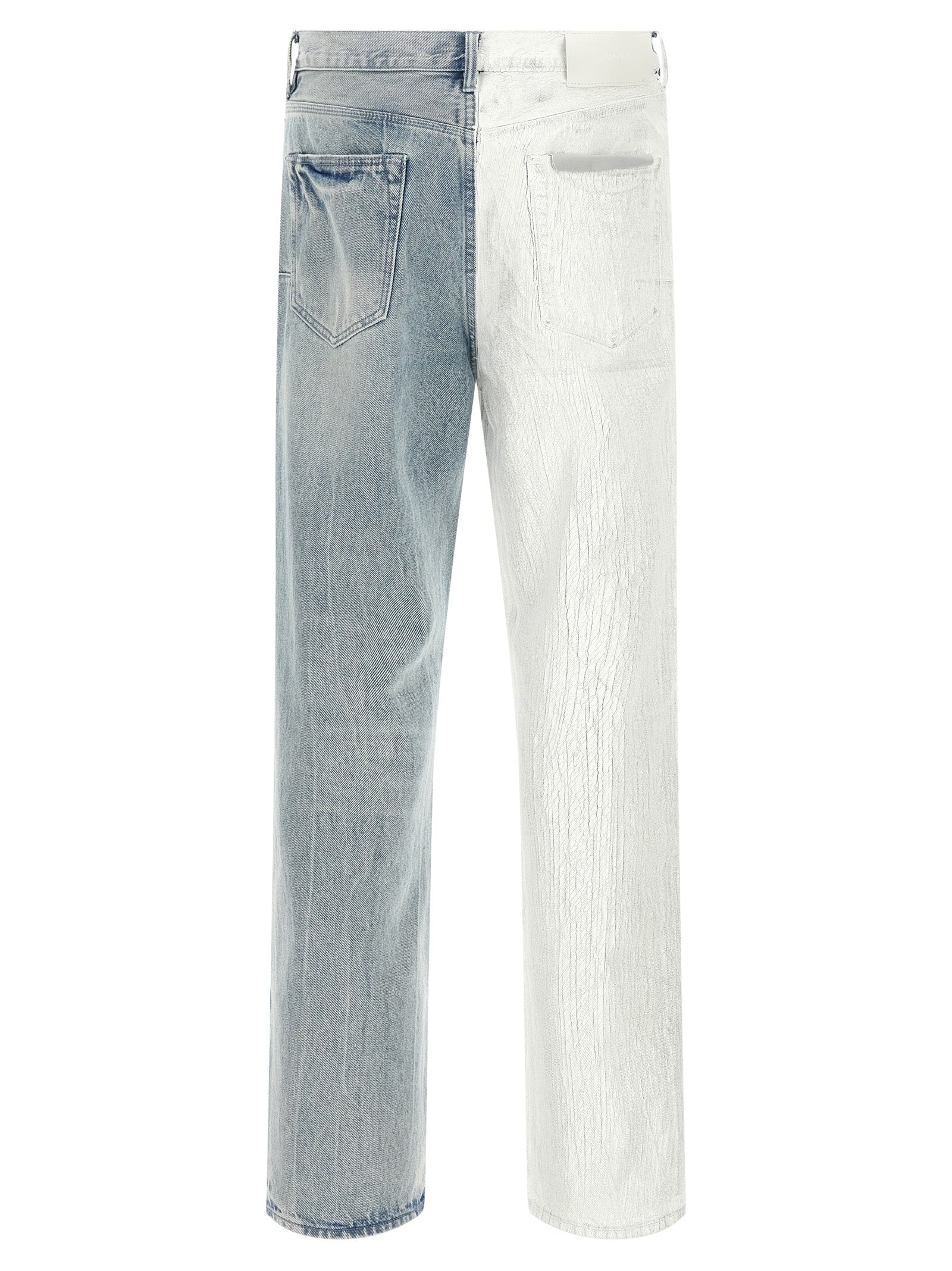Blue Cotton Straight-Leg Jeans