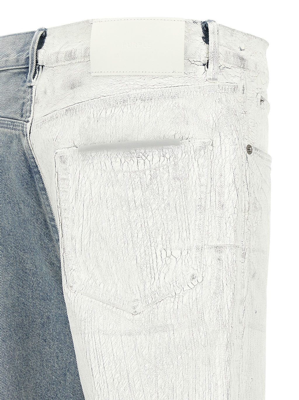 Blue Cotton Straight-Leg Jeans