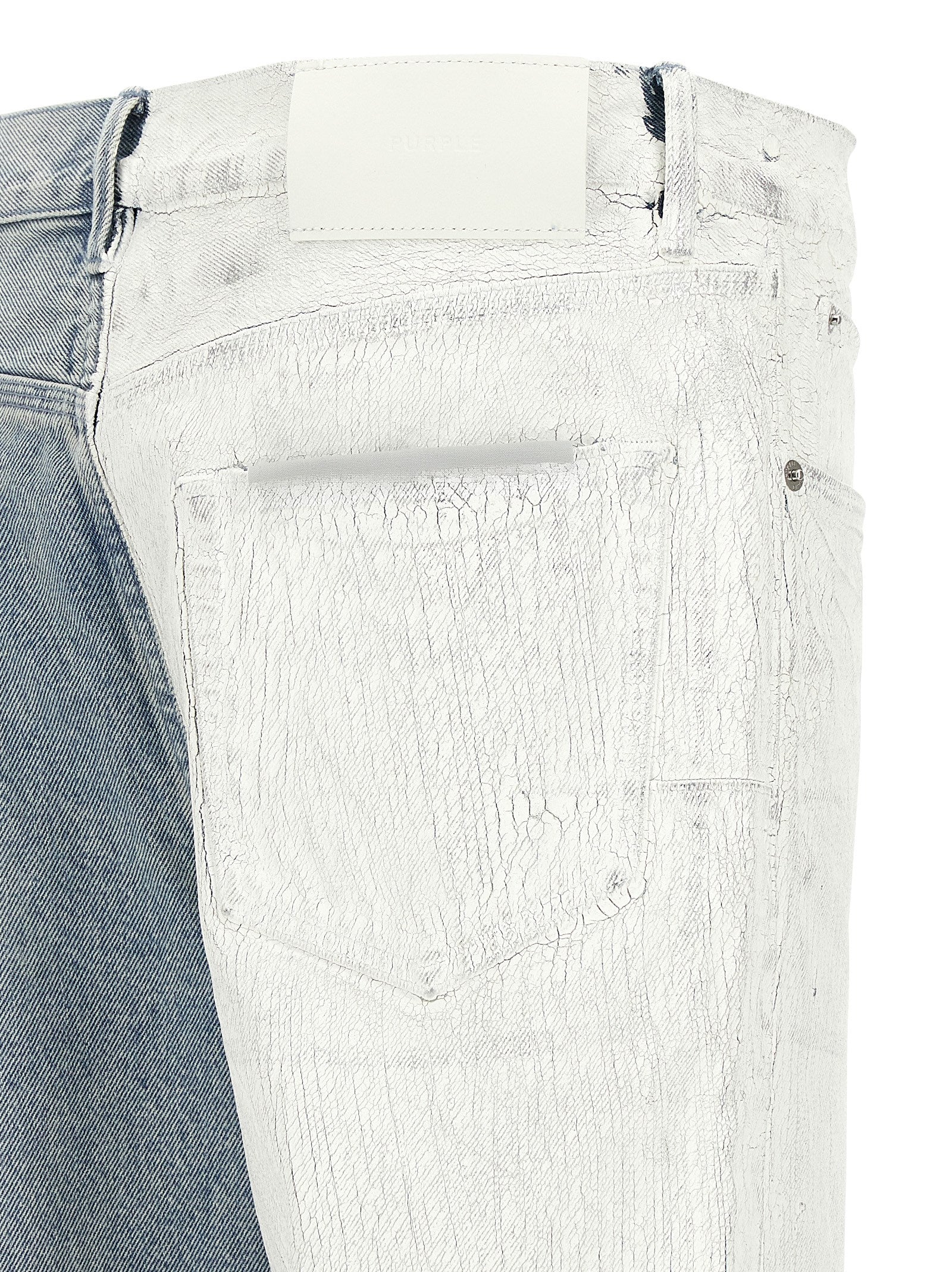 Blue Cotton Straight-Leg Jeans