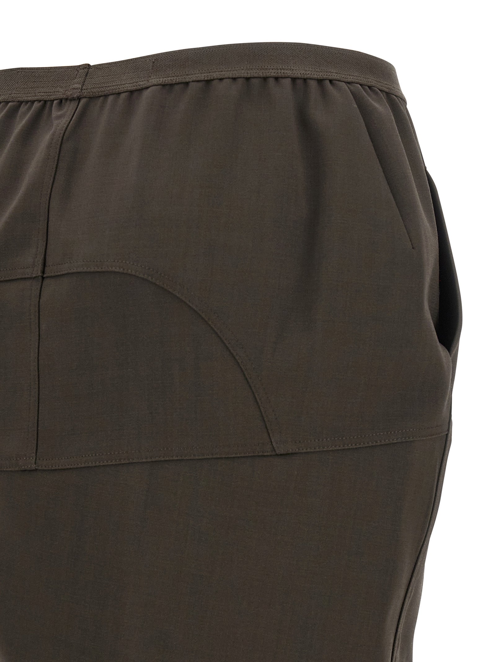 Gray Wool Mini Skirt