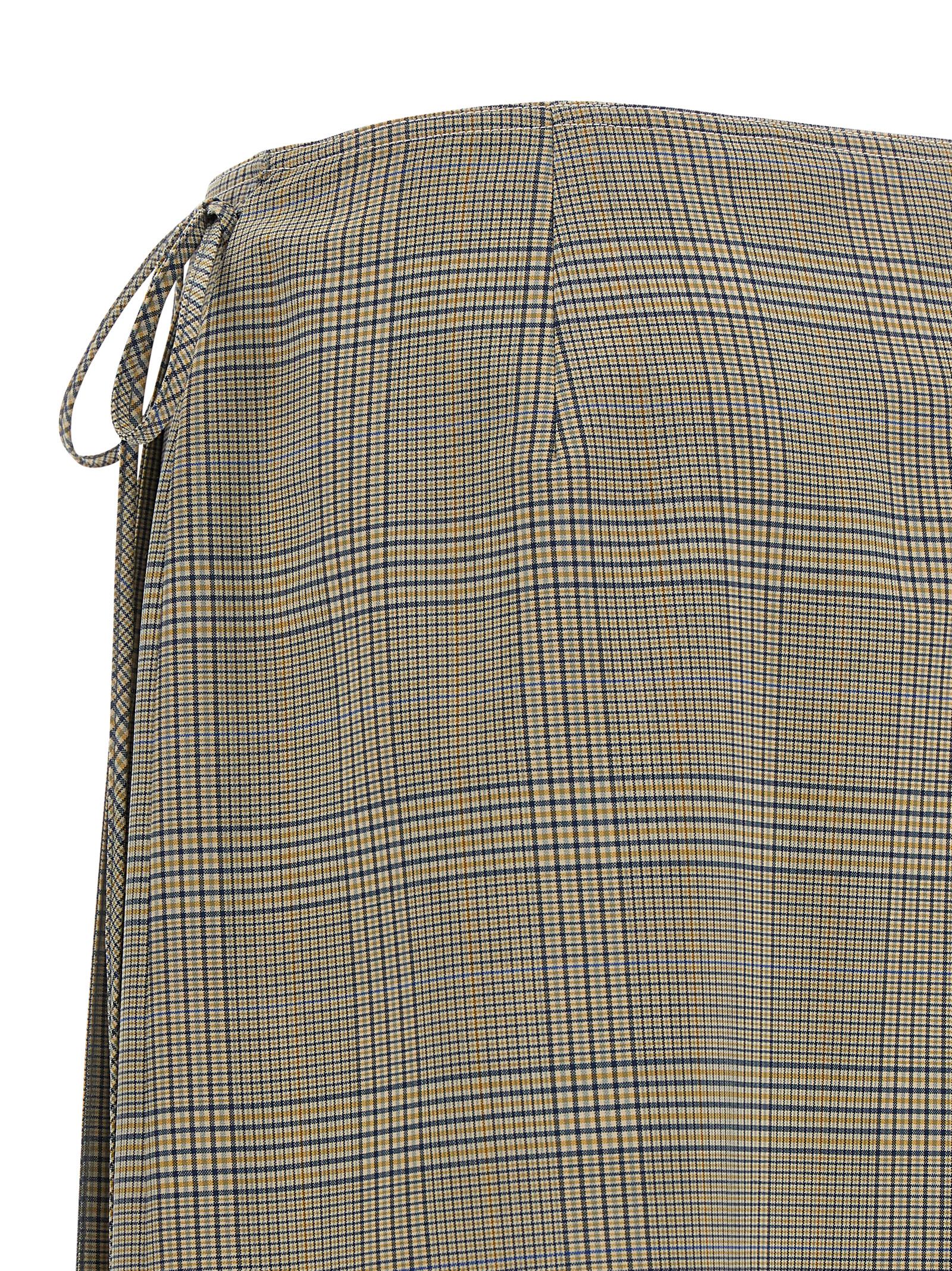 Gray Polyester Midi Skirt
