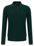 Bicolor Virgin Wool Polo Shirt